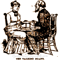 Another 1886 depiction of the 'talking board,' soon to signal both the revival and the death knell of writing planchettes.