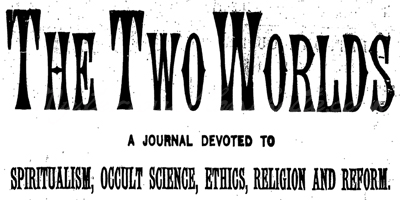 Two Worlds Newspaper Masthead, 1892